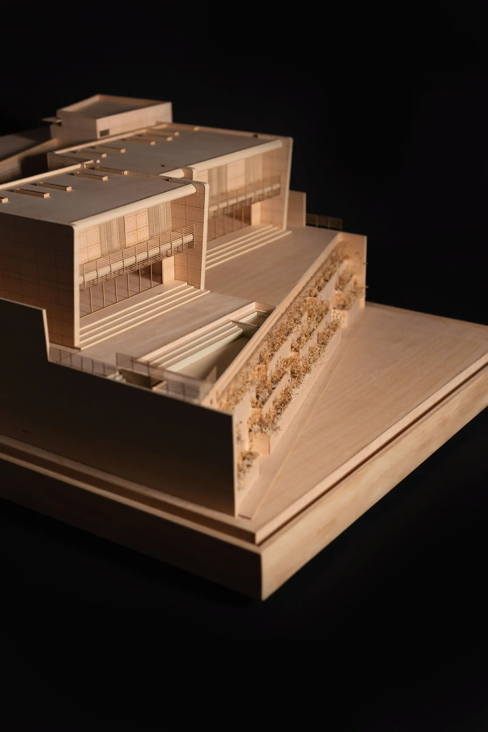 Architectural model of a coastal residence